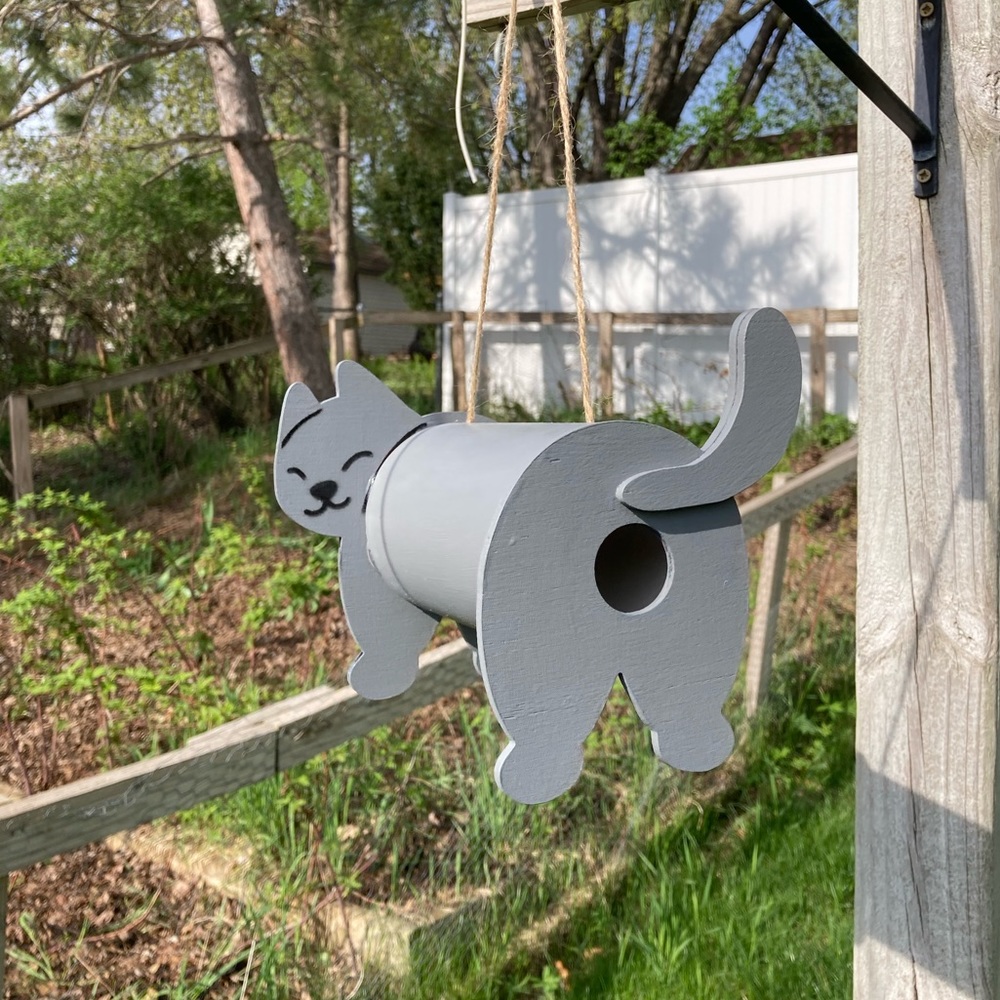 COPY - Handmade Cat Birdhouse